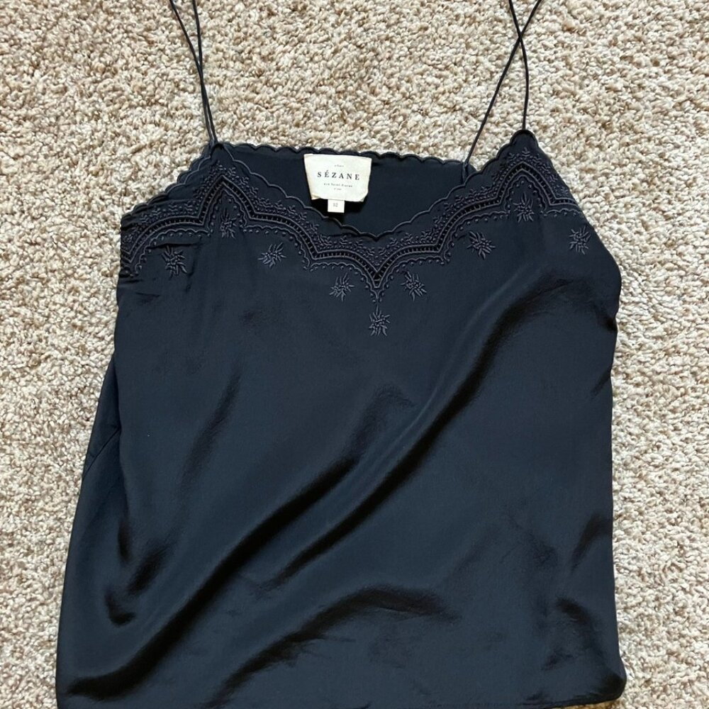 Sezane Palma Top in Black Size 32